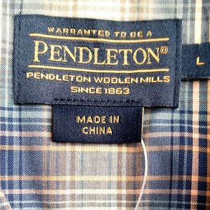 NWT Pendleton Western style short sleeve shirt size L